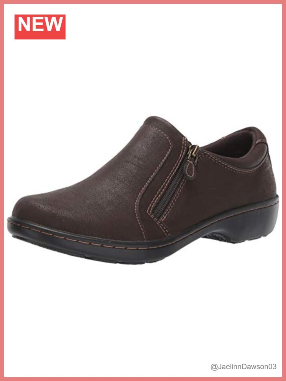Women's Slip-On Loafer with Memory Foam Insole, Round Toe, Low Block Heel